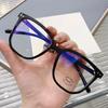 Men Women Oversized Frame Blue Light Blocking Myopia Glasses Luxury Square Anti Ray Near Sight Eyewear Black Frame Short Sight