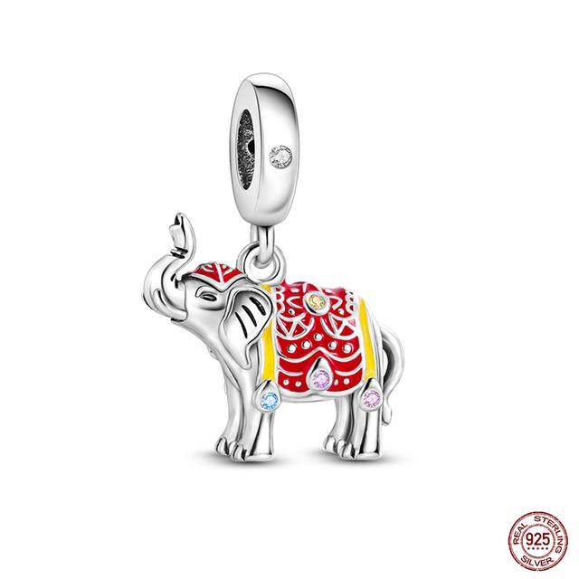 Новые стерлингового серебра 925 пробы красного цвета, подвески в форме сердца, бусины, ювелирные изделия на удачу, подарки