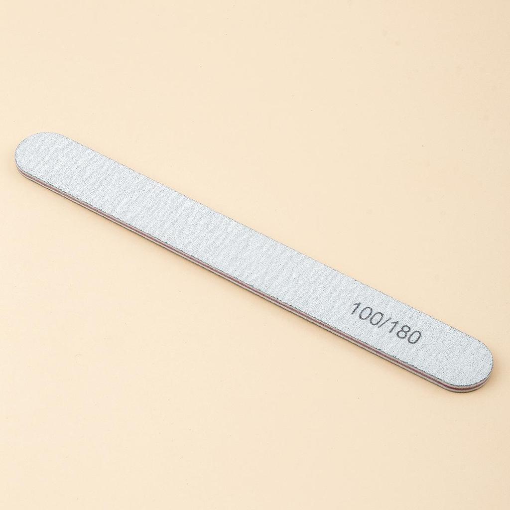 Профессиональная пилка для ногтей 100-180 грит серого и белого цвета для маникюра