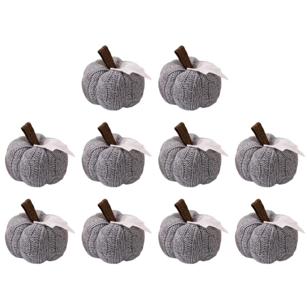 1-10 шт. вязаные тыквенные украшения для праздника урожая в День благодарения, украшения для подносов, поддельные тыквенные украшения для праздника, подарки