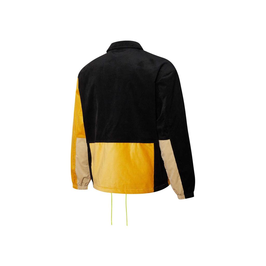 Puma Corduroy Color-Block Woven Sports Jacket With Logo Men Outerwear Black 534752-01