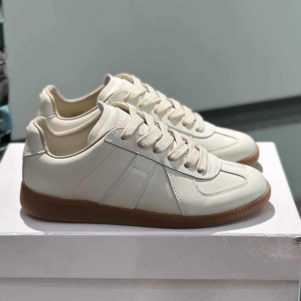 De Xun Обувь M Jila Mm6 Пара Топ Версия Ретро Мягкая Подошва Кожаная Универсальная Повседневная Спортивная Обувь Ремешок Плоская Обувь для Скейтборда