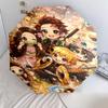 1 шт. Автоматический складной зонт - Узор Demon Slayer Kimetsu No Yaiba Портативный складной дизайн с 8 спицами Рождественские подарки на день рождения