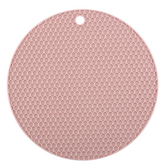 Силиконовая сотовая круглая подставка для кастрюли, термоизоляционный коврик, легко моется, противоскользящий дизайн, пищевая подставка под горячее