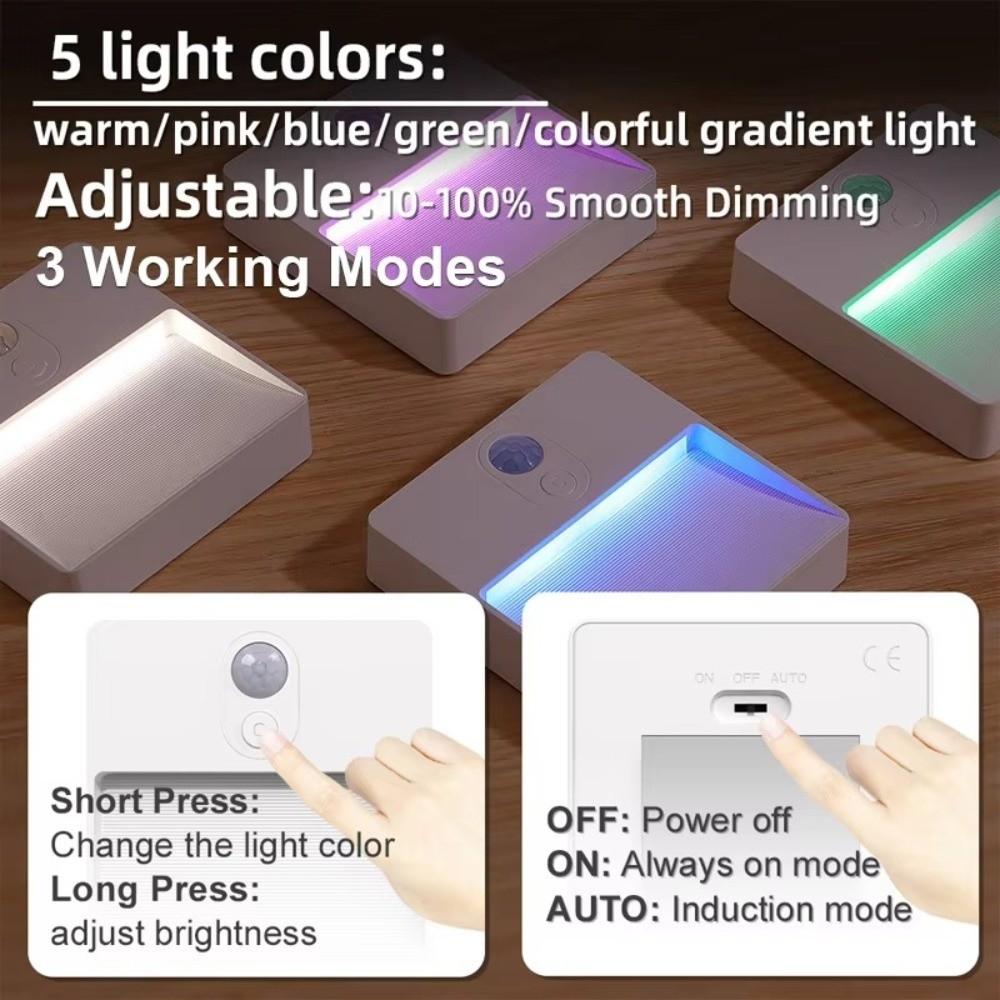 Smart Motion Sensor Bedroom Lights Adjust Wardrobe Stairs Lighting Decoration Night Light  Kitchen