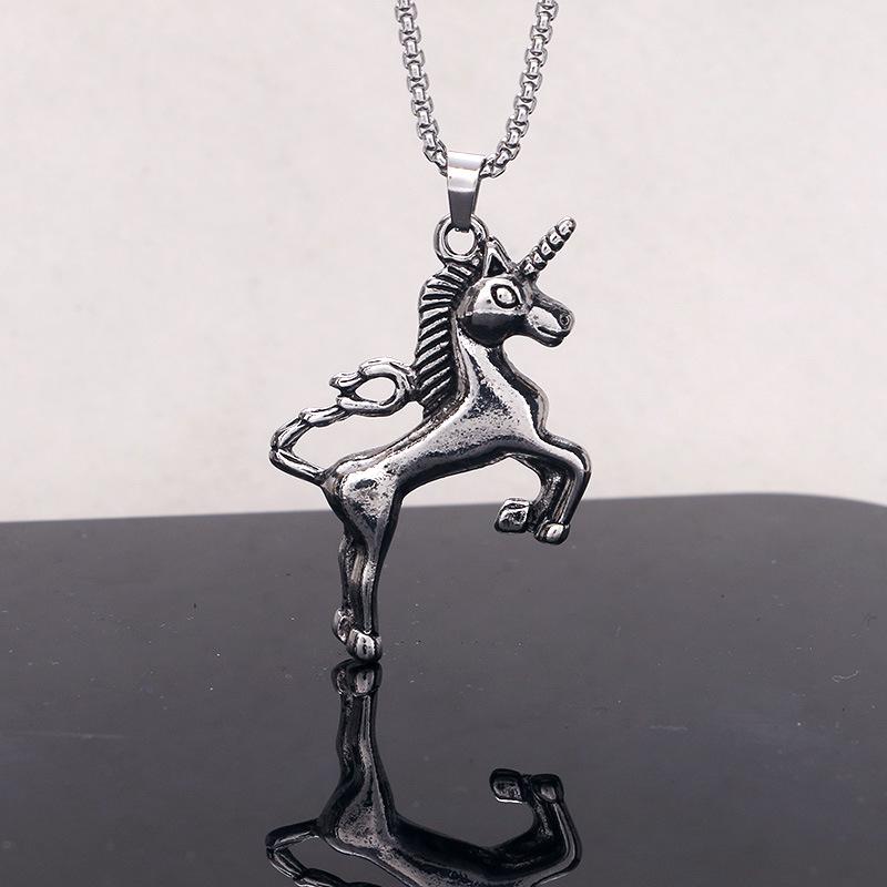 Модное ожерелье унисекс: Подвеска из сплава в виде животного на цепочке для свитера