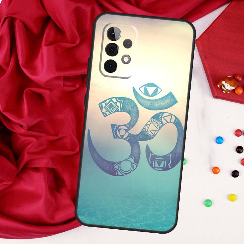 Чехол для Samsung Galaxy A15 A55 A53 A33 A35 A22 A32 A52 A54 A34 A14 A56 A36 A26 A16 A05 A06 с символом Хинду ОМ для йоги