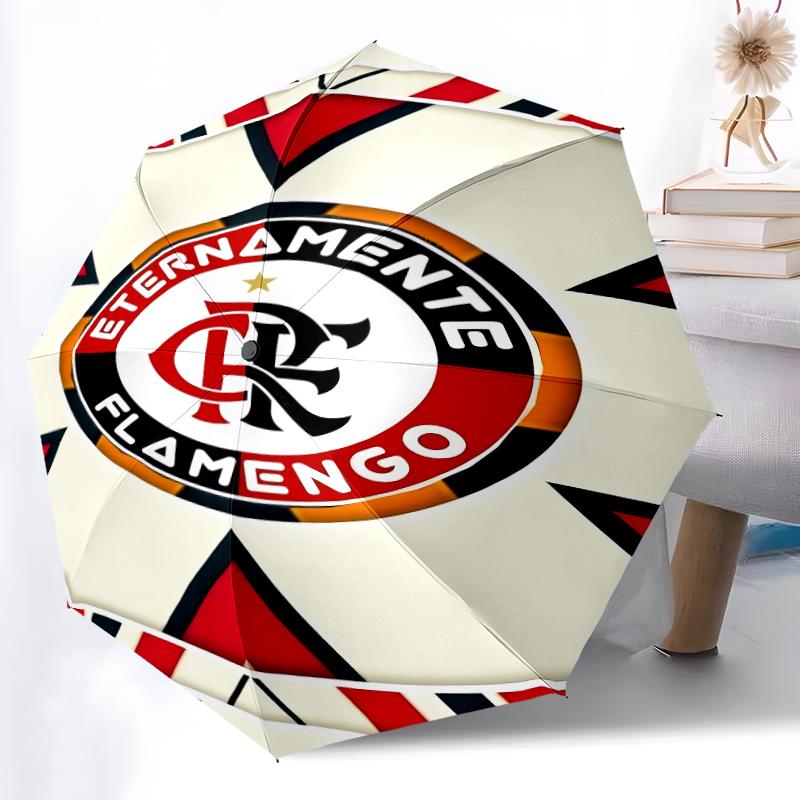 Складной зонт с принтом Clube de Regatas do Flamengo, для улицы, отдыха и путешествий, прочная ткань зонта, подарок на день рождения и праздник
