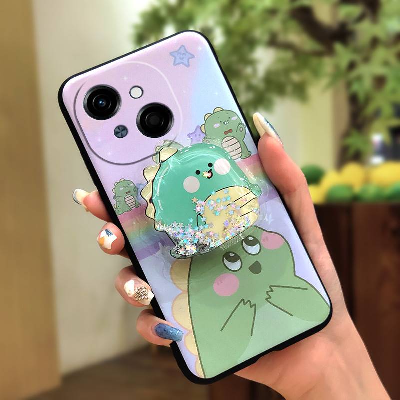 Защитная вращающаяся подставка чехол для телефона для Tecno POP9 4G/Spark GO 1/KL4 водонепроницаемый ТПУ с силиконовым покрытием софт-тач с блестками прочный