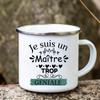 Merci Maitre Printed Mugs Creative Coffee Tea Cups Drinks Water Milk Enamel Mug School Home Handle Drinkware Gifts for Teacher