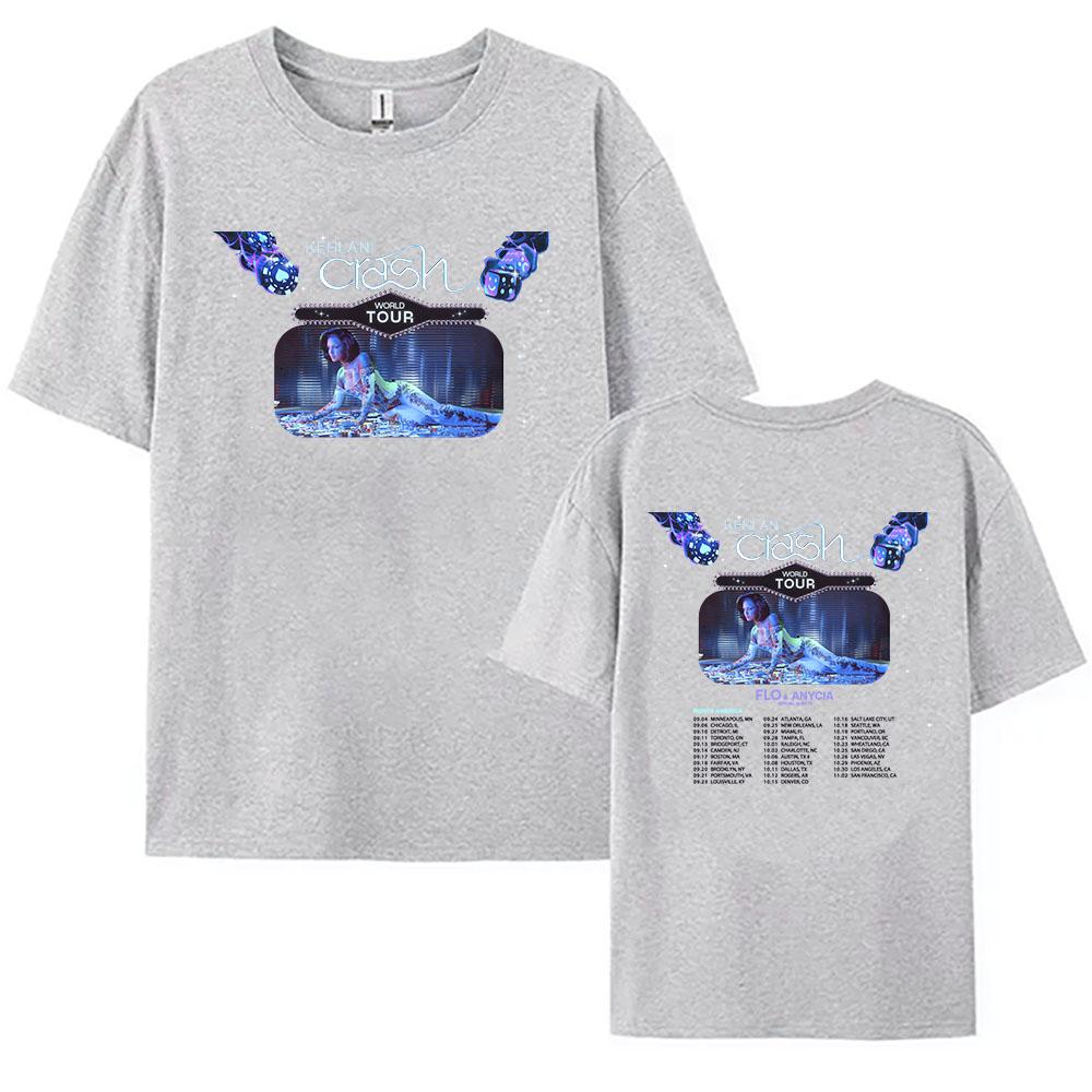 Women Tees Kehlani Crash World Tour 2024 Tshirt Short Sleeve Cotton Summer Tshirts Casual Grunge Hip Hop Streetwear Female Tops