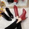 Весна Осень Новые Новые Модные Женские Туфли На Молнии С Острым Носком Тонкие Каблуки Мягкие Удобные Ботинки Для Вечеринок sdc3