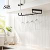 Kitchen Bar Drinkware Display Wall Mounted Wine Glass Holder, Hanging Stemware Racks, Cup Holder Cocktail Storage Rack Hangers Under Cabinet,