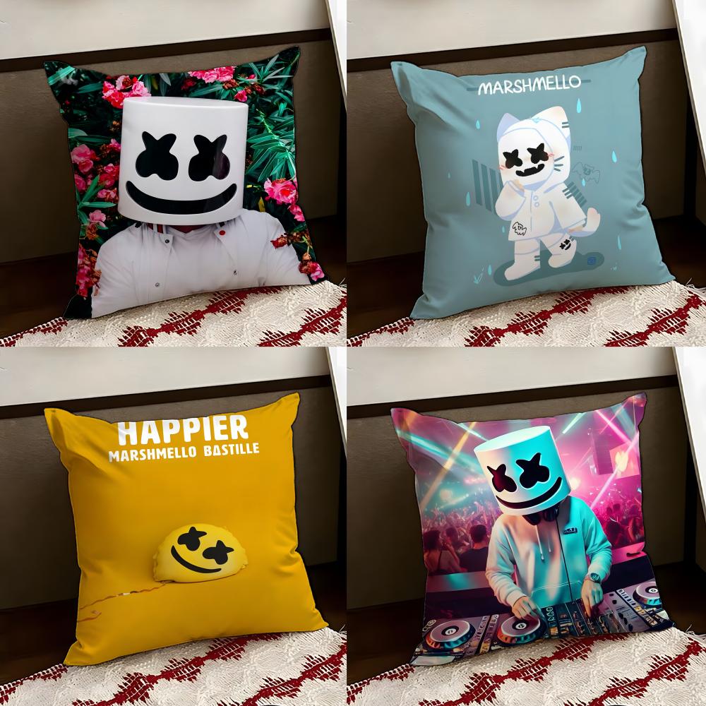 Чехол для подушки DJ MMarshmello Двусторонний Мягкий Прочный Чехол для Подушки для Дома Автомобиля Многоцелевое Использование для Ежедневного Комфорта