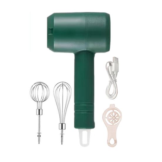 Cordless Electric Egg Beater Handheld Mixer 3-Speed Control USB Rechargeable Blender for Baking Pancake Portable Whisk Beaters
