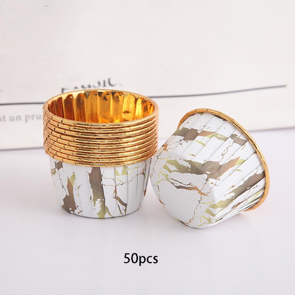 50 шт. Кухонные принадлежности для выпечки Фольгированные формочки для кексов Обертка для торта Форма для выпечки