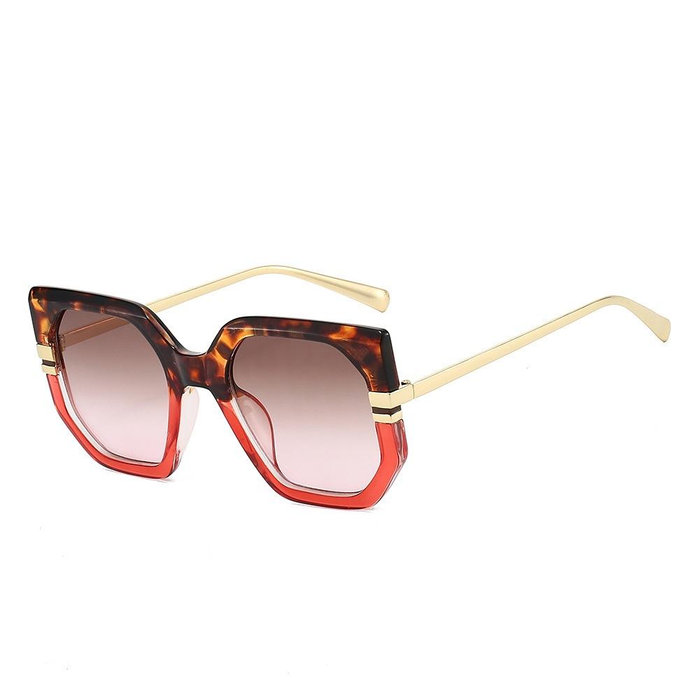New fashion irregular large frame sunglasses ins personalized retro casual versatile street photo sunscreen travel sunglasses