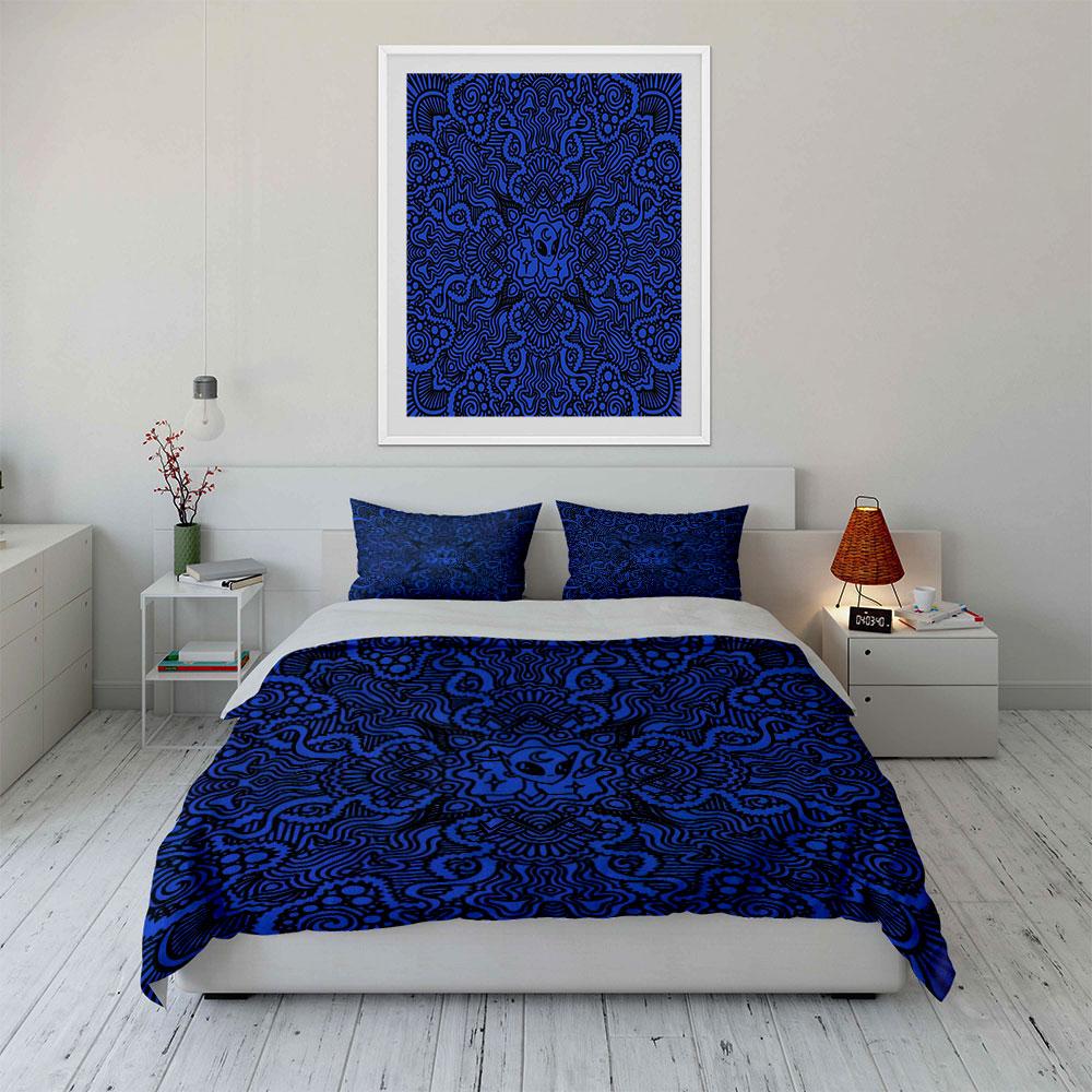 "Alien-Themed Decorative Set" Bedding Set with 1 Duvet Cover 2 Pillowcases Single Double King Queen, Gift