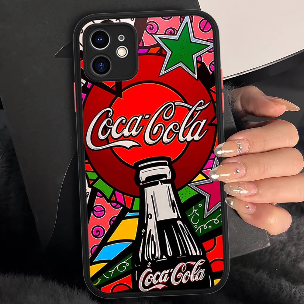 Чехол для телефона C-Coca-Cola для IPhone 16 15 14 11 12 13 Pro Max Plus 12 XS Max Задняя крышка Матовый чехол