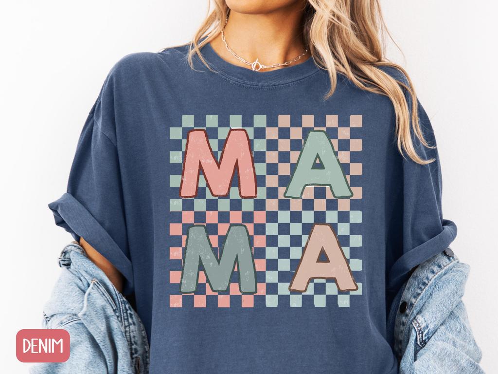 Retro Mama T-shirt, Comfort Colors Oversized Tee, Mothers Day Gift
