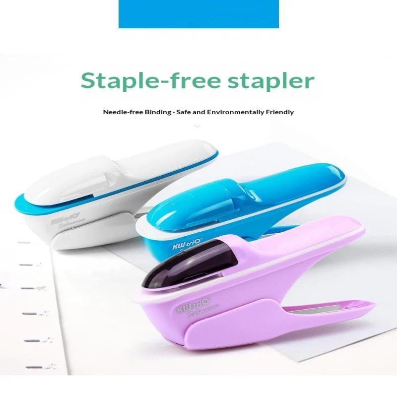 Настольный степлер без скрепок для фиксации до 8 листов для дома, школы, офиса, настольный степлер для билетной бумаги и переплета документов