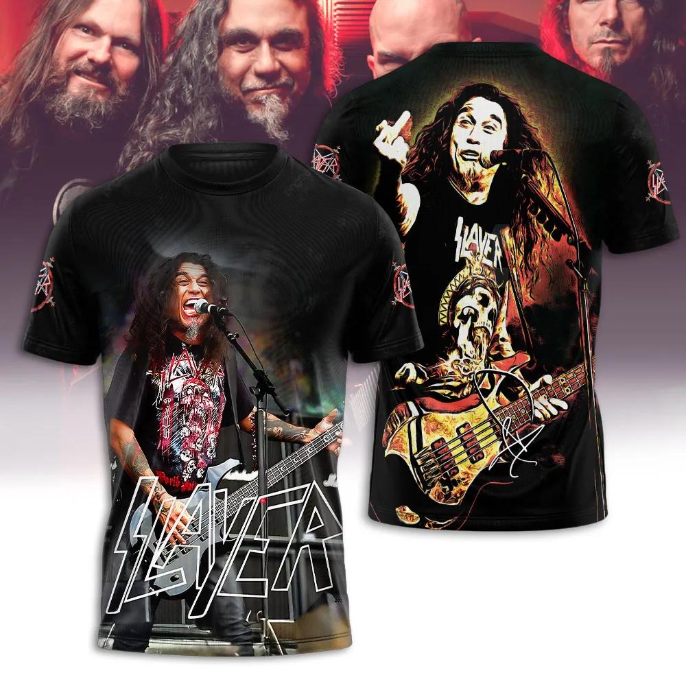 Rock Band Killer 3D Printed T-shirt Men's Fashion Casual Short Sleeved Street Wear Summer Personality Trend Round Neck Tops