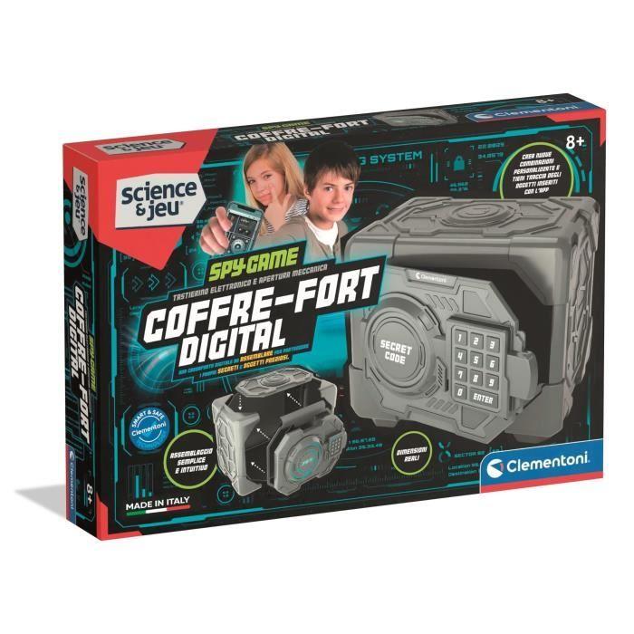 CLEMENTONI - Coffre-Fort Digital - Code Secret - Des 8 ans - Jouet Électronique - Cadenas Numérique - Effets sonores - Secret