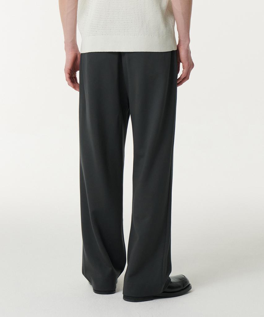 MUSINSA STANDARD Ponte One-Tuck Wide Cozy Slacks [Gray]