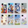 Transparent Case for Samsung A04 A14 A23 M33 M53 Realme 10 9 C35 C55 VIVO X80 Infinix Hot 30 Note 11 Tecno Spark 8P Pro C-46 Tom Jerry Cat Cartoon