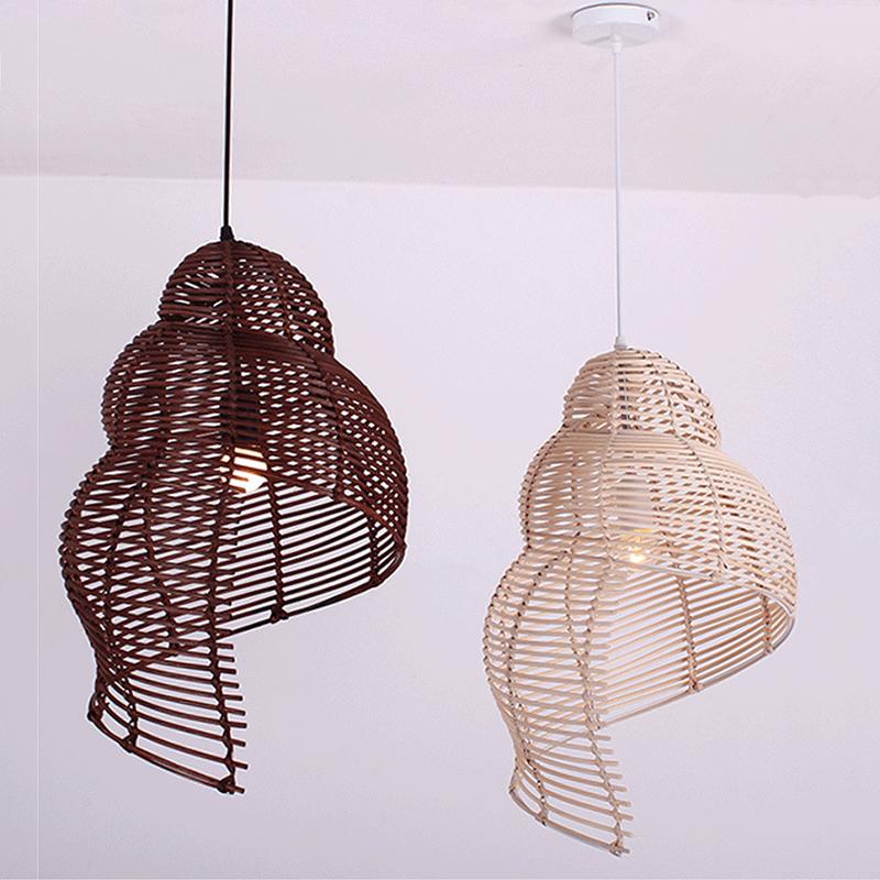Пасторальный стиль, лампа из ротанга, винтажные подвесные светильники, декор для столовой, светильники, подвесной светильник для кафе, ресторана