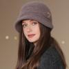 New Women Winter Hat Keep Warm Mom Cap Outdoor Add Fur Lined Hats For Women Casual Rabbit Fur Bucket Knitted Hat