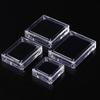 Acrylic Glass Top Gem Box Gemstone Diamond Display Stand Holder Storage Organizer Case