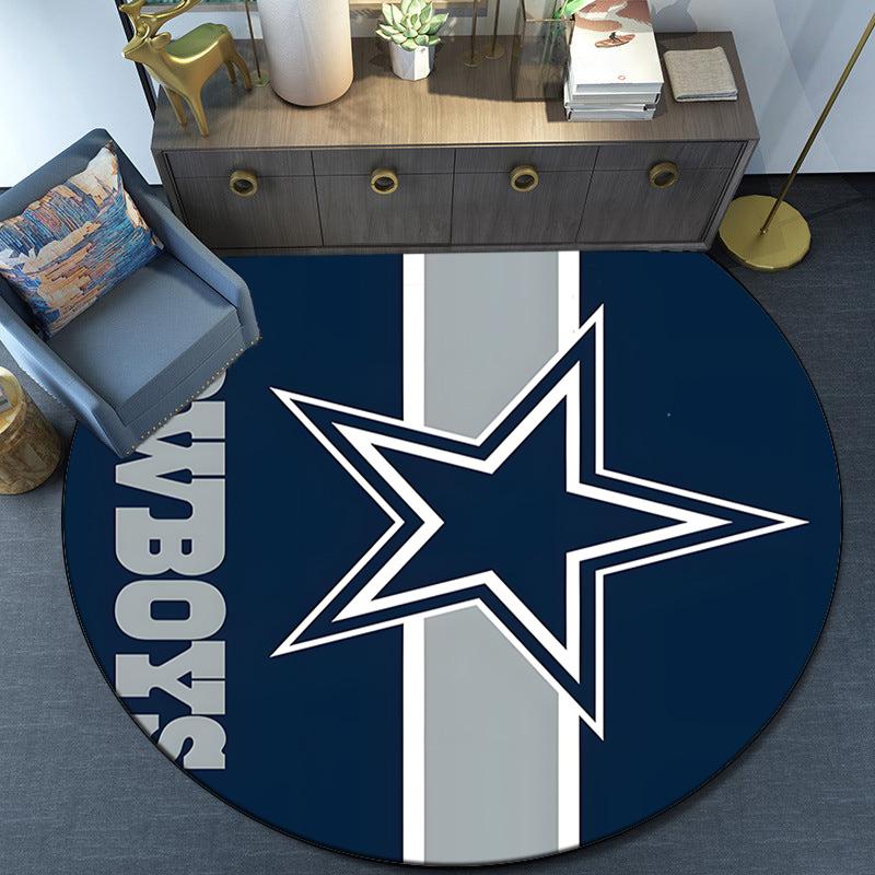 American Football Team Round Rug for Livingroom,Bedroom, Palyroom, Chair Rug, Area rug, Circle Carpet, Large Size Fan Christmas gift
