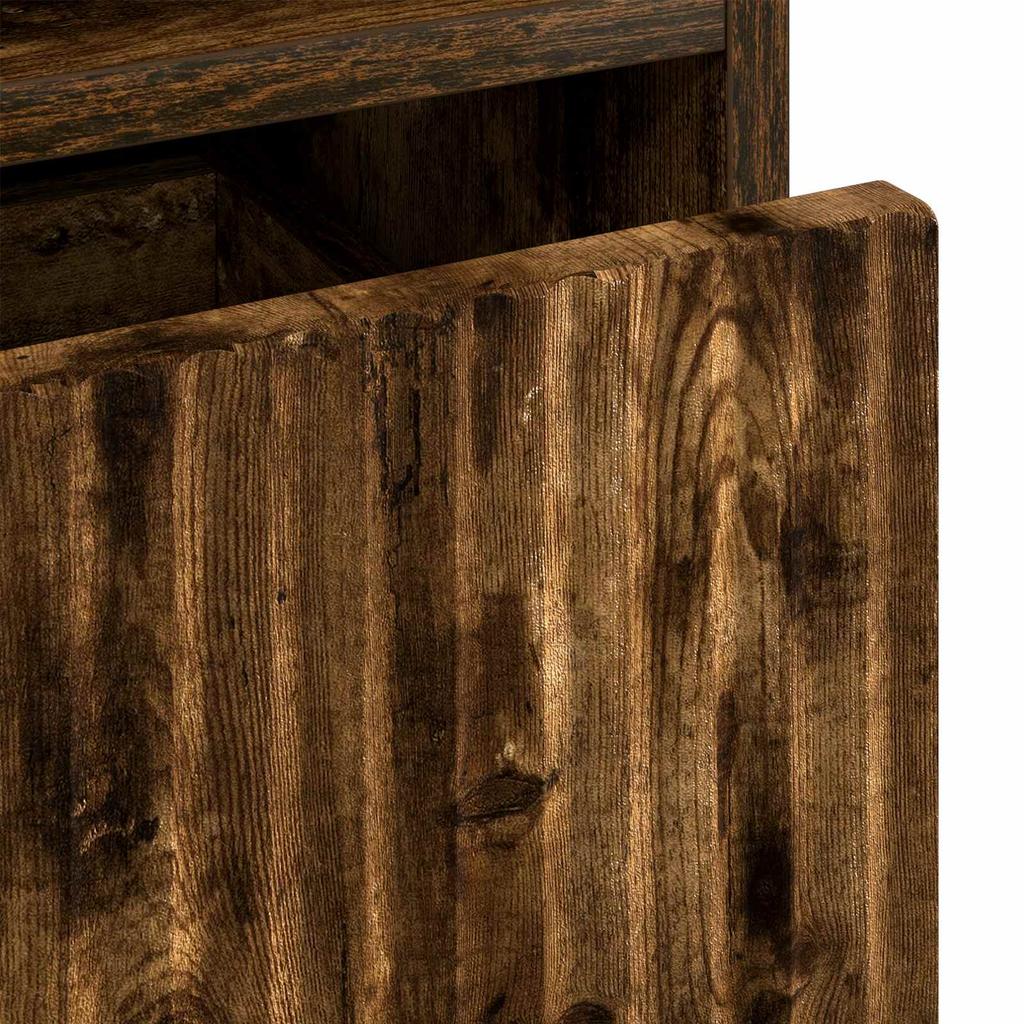 Nightstand Smoked Oak 49 x 36 x 61 cm Engineered Wood