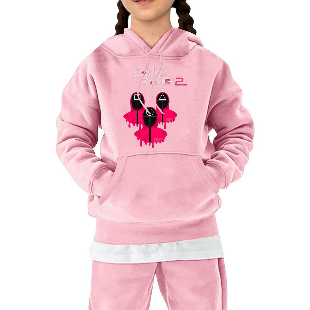 Детские толстовки, свободная спортивная рубашка с капюшоном и принтом, модная спортивная рубашка