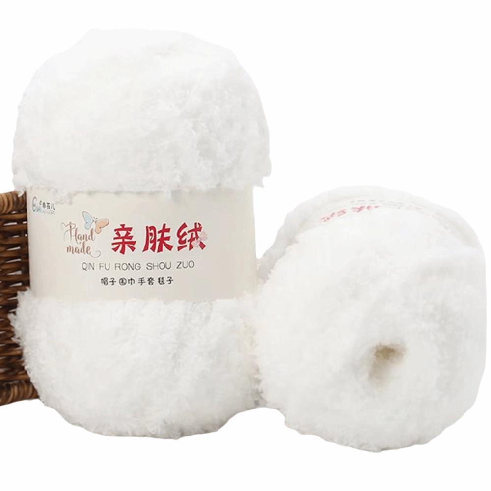 50g Set Coral Velvet Yarn 3 Strands Crochet Yarn Chenille Wool Chenille Yarn Crochet DIY