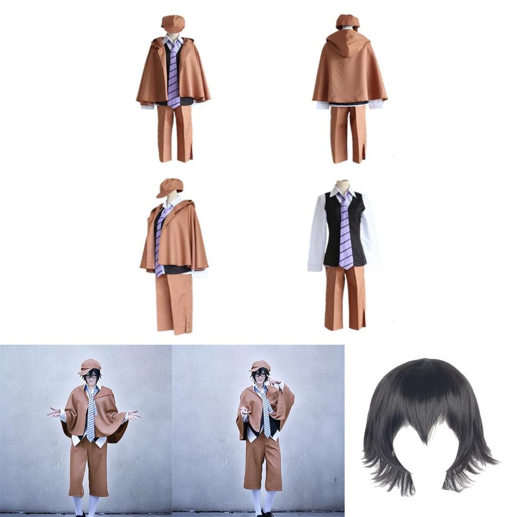 Костюм японского аниме «Bungo Stray Dogs» (Бродячие псы литературы) в детективной форме с идеальными швами