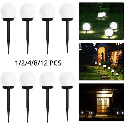 1/2/4/8/12 шт. светодиодный солнечный светильник для сада, солнечная лампа, уличный водонепроницаемый светильник для газона, дорожка, пейзажная лампа для дома, двора, подъездной дороги, лужайки, парка