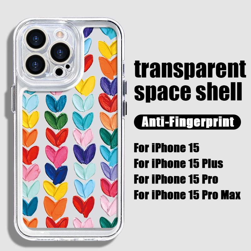 Прозрачный чехол с цветочным принтом для iPhone 16 15 14 11 Pro Max 13 12 Mini 15 14 Plus XR Xs Max 7 8, защита объектива, ударопрочный цветной силиконовый чехол