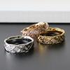 Trend Tarnish Free Stainless Steel AAA Paved Quilted Rings for Women Classcial Lozenge Crystal Gold Couple