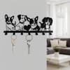 Nordic Cartoon Dog Coat Hook Black Key Holder Durable Dog Wall Hat Hanger  Home Decor