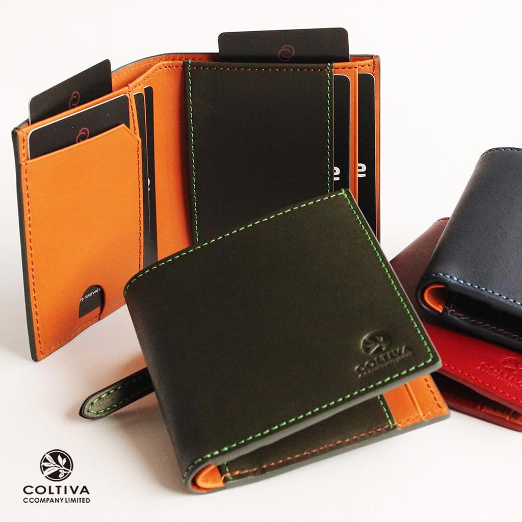 CCOMPANY LIMITED Женский мини-кошелек Cortiva 2 (красный) с кошельком для монет и держателем для карт, из полностью растительного дубления кожи