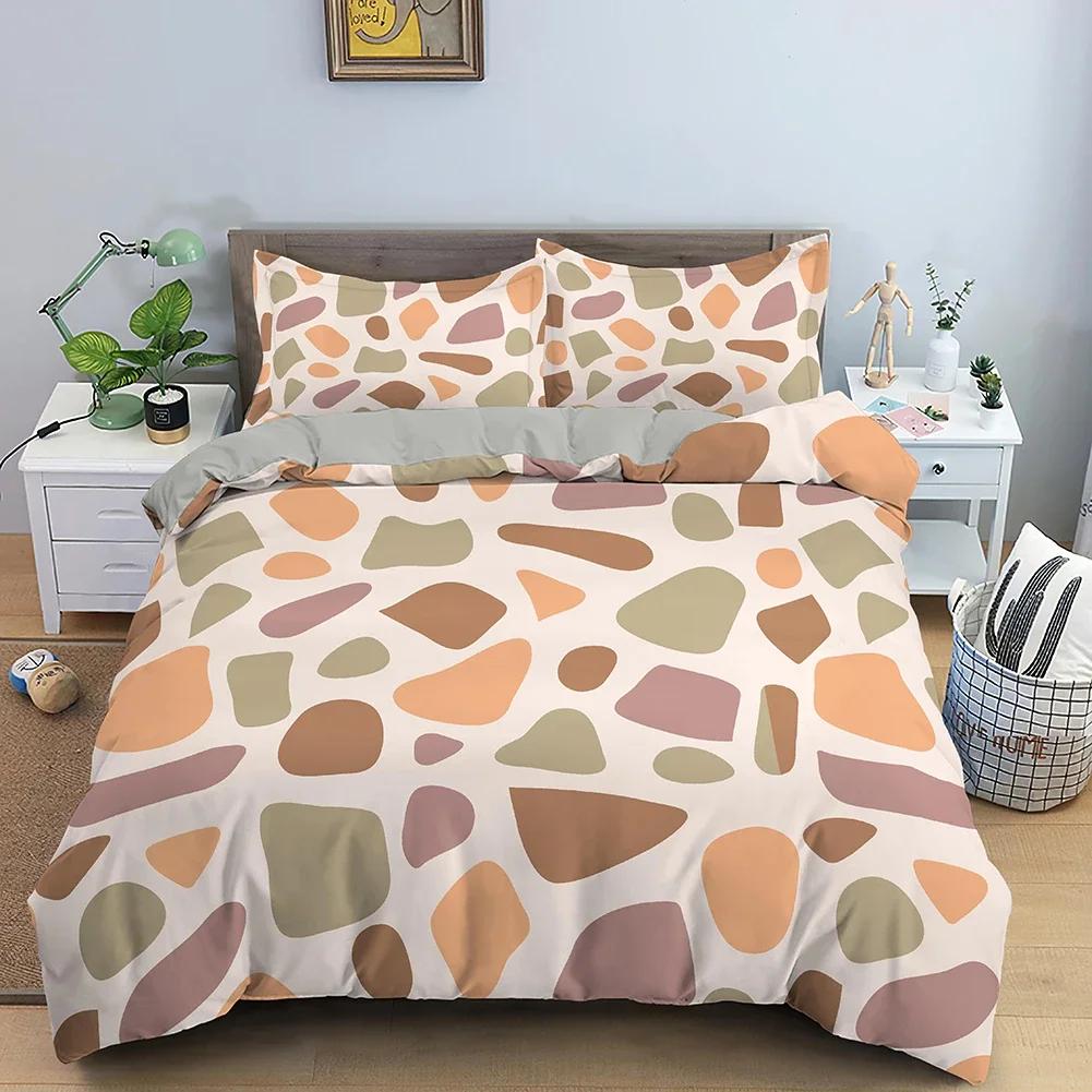 Colorful Spots Print Comfortable Duvet Quilt Cover Pillowcase Bedding Set Children Bedroom Decoration Home Textile