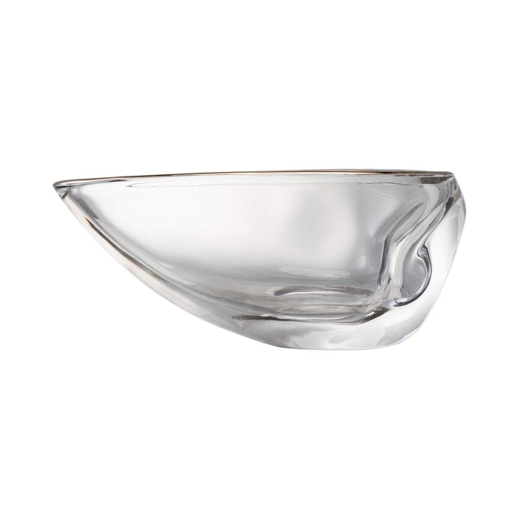 Aoyama Glass Glass Small Bowl with Small Dish, 7cm, Platinum, Made in Japan, AMG-CA-P207P