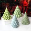 Geometric Christmas Tree Silicone Mold Diamond Twisted Bubble Designs Suitable Christmas Candles Gypsum Home Ornament