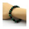 Stones and Minerals. Malachite + Black Agate 8 Mm Pearl Bracelet. Made In France.