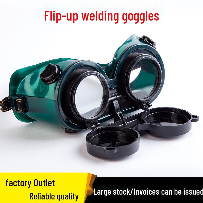 Flip-up Multifunctional Welding Goggles: Industrial, Anti-Strong Light, Full Surround Protection, Double Flip Design
