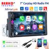 Wireless Wired Android Auto CarPlay MP5 Player Single 1 Din 7 Inch Car Radio with Rear View Backup Camera Bluetooth Stereo