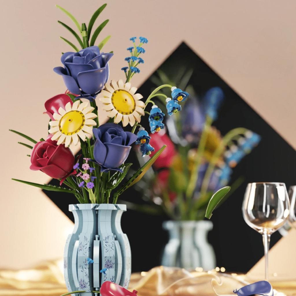 Bouquet of flowers in a vase - Flowers Blocks MJI 13067 MOC 787pcs.