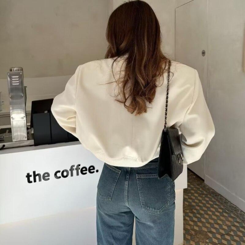 Осень-зима однотонная женская куртка с карманами с длинным рукавом офисные женские пальто повседневные однобортные куртки женская мода 28087